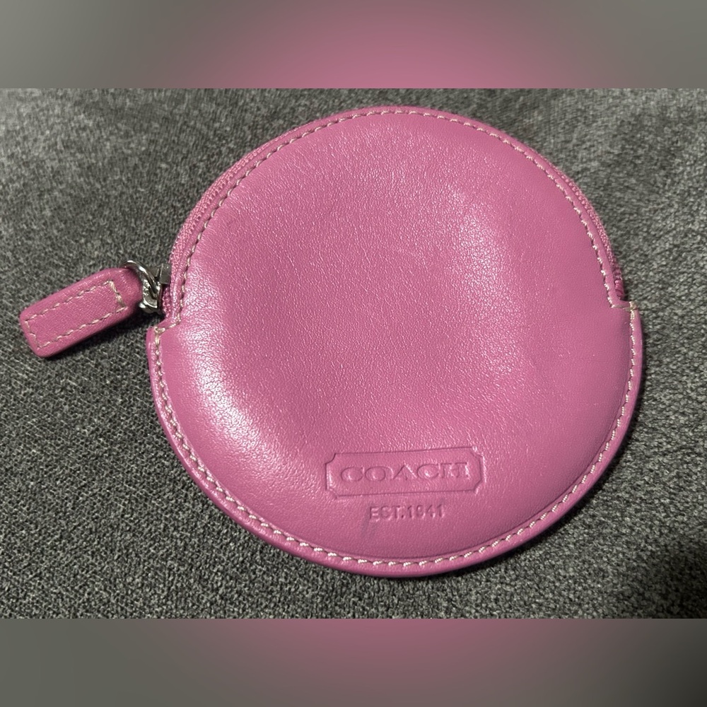 Coach Pink Leather Pouch